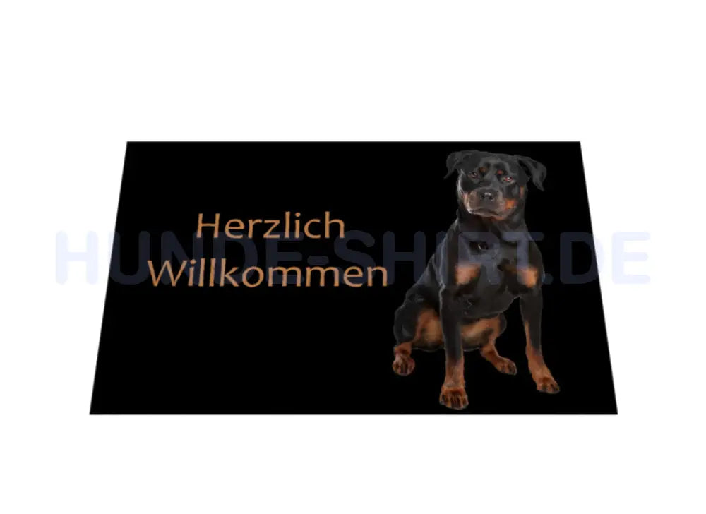 Fußmatte "Rottweiler - Herzlich Willkommen" – hunde-shirt.de