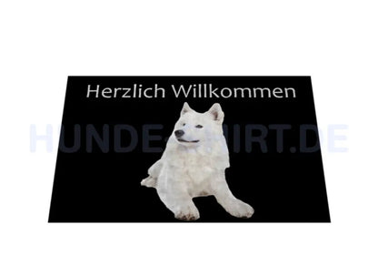 Fußmatte "Samoyed - Herzlich Willkommen" – hunde-shirt.de