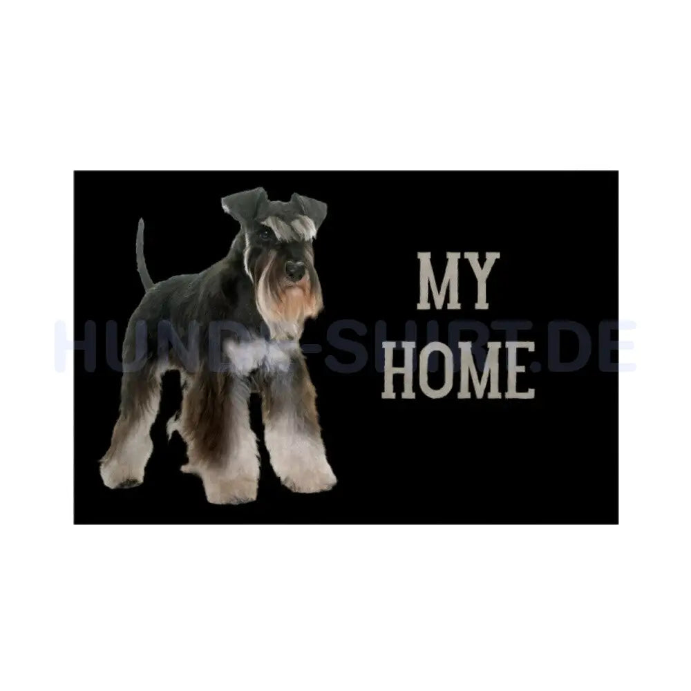 Fußmatte "Schnauzer - My Home" Weiß – hunde-shirt.de