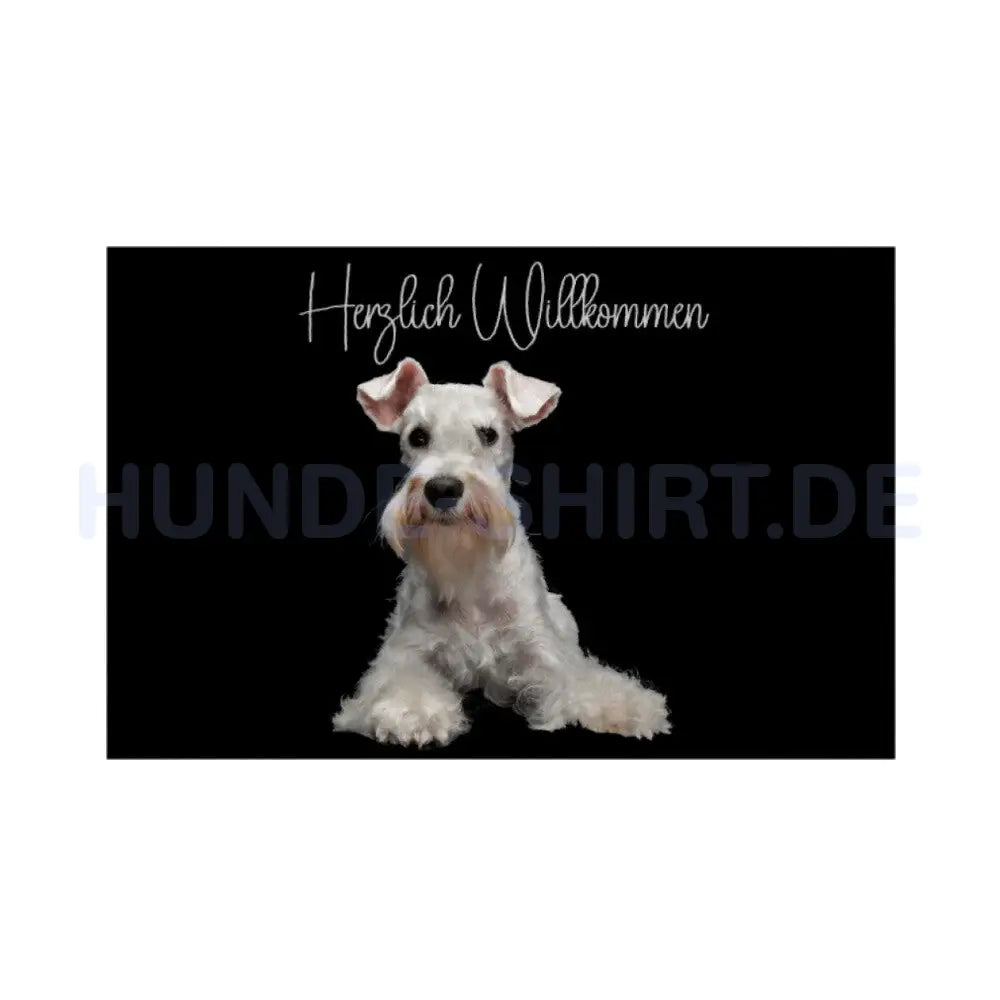 Fußmatte "Scottish Terrier weiß - Herzlich Willkommen" Weiß – hunde-shirt.de