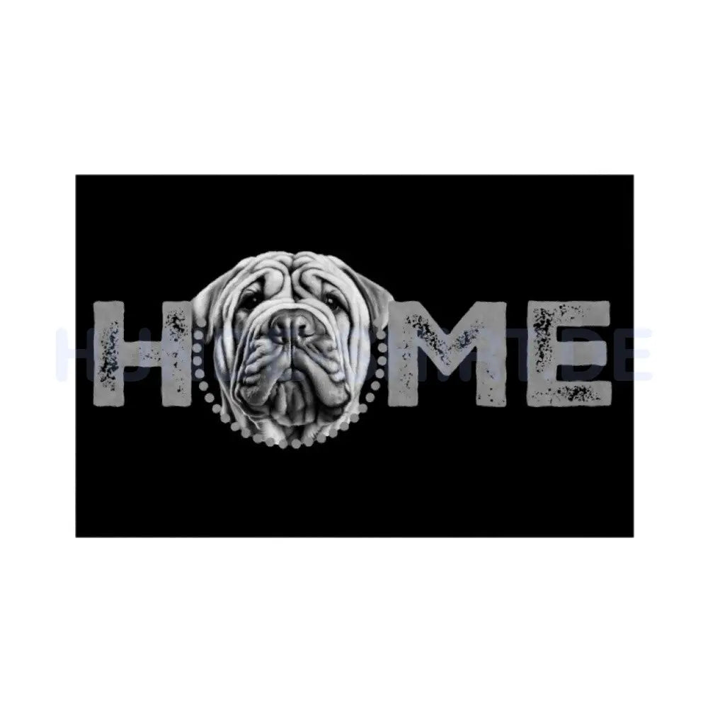 Fußmatte "Shar Pei - HOME-Edition" Weiß – hunde-shirt.de