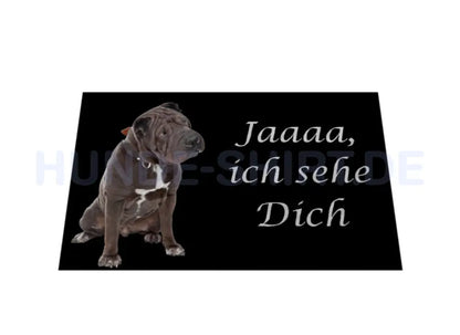 Fußmatte "Shar Pei - Jaaaa, ich sehe Dich" – hunde-shirt.de