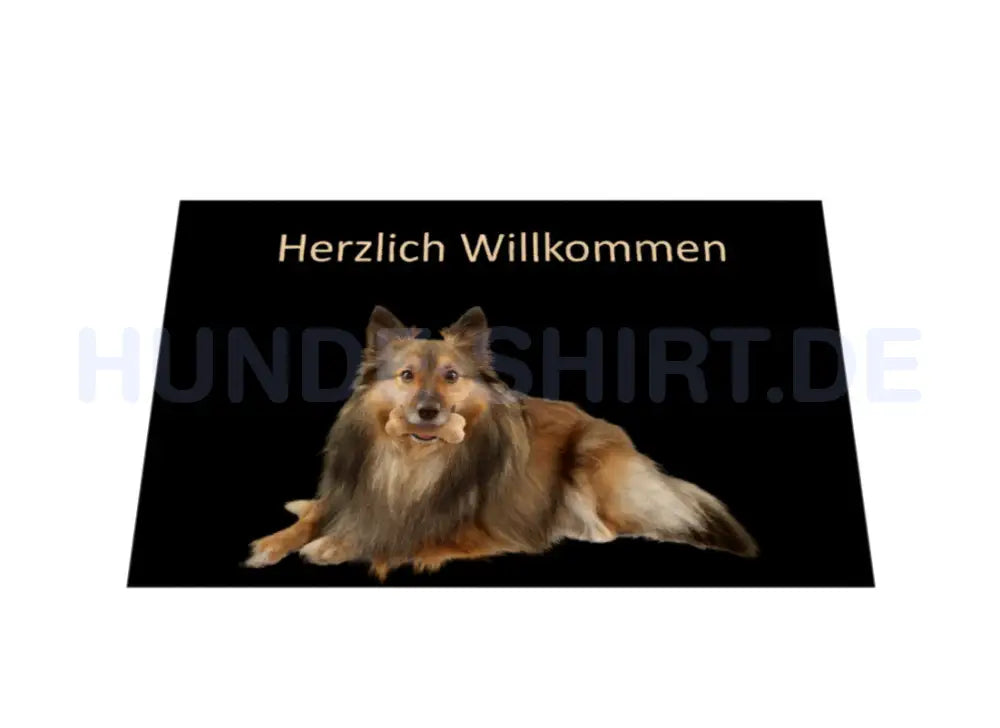 Fußmatte "Sheltie - Herzlich Willkommen" – hunde-shirt.de