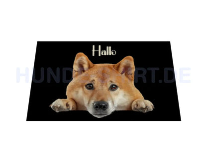 Fußmatte "Shiba Inu - Hallo" – hunde-shirt.de