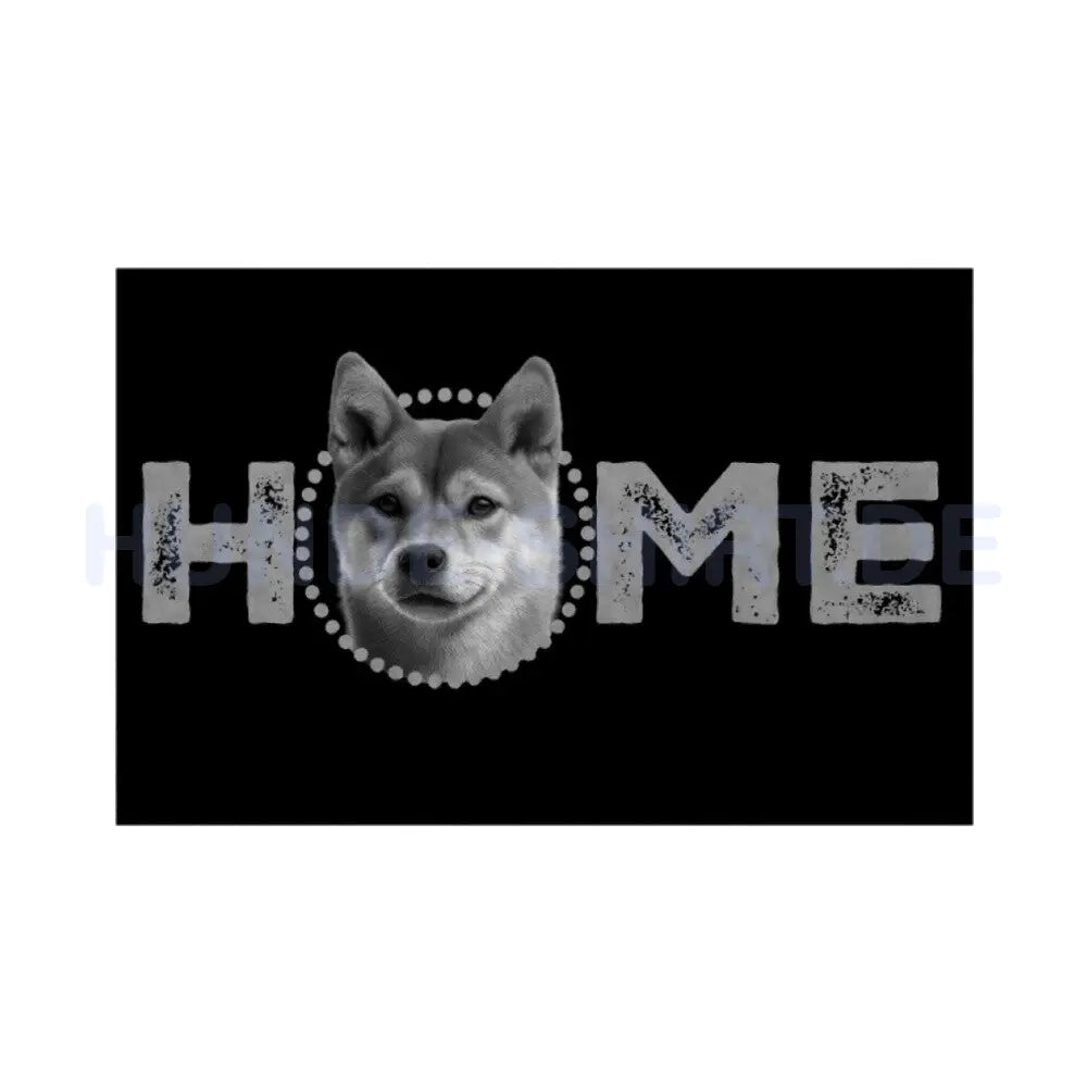 Fußmatte "Shiba Inu - HOME-Edition" Weiß – hunde-shirt.de