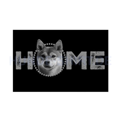 Fußmatte "Shiba Inu - HOME-Edition" Weiß – hunde-shirt.de