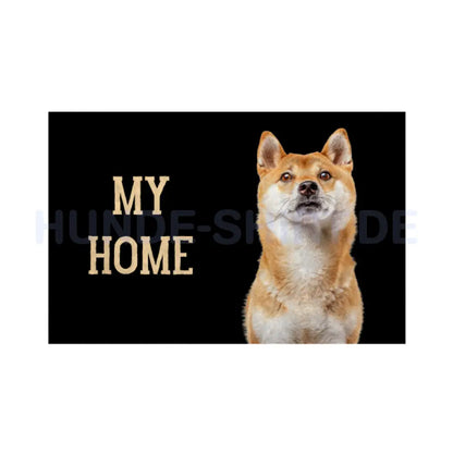 Fußmatte "Shiba Inu - My Home" Weiß – hunde-shirt.de