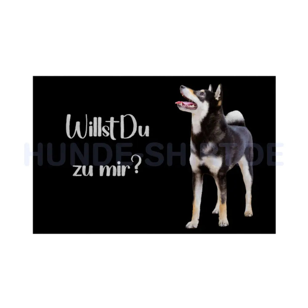 Fußmatte "Shiba Inu - Willst Du zu mir?" Weiß – hunde-shirt.de