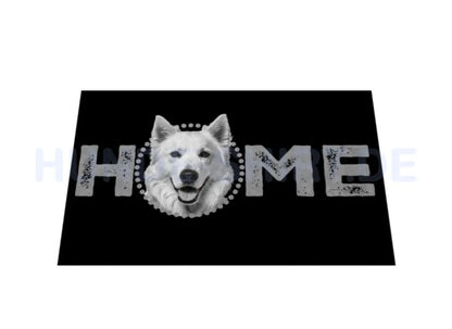 Fußmatte "Weißer Schäferhund - HOME-Edition" – hunde-shirt.de