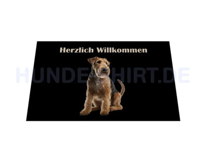 Fußmatte "Welsh Terrier - Herzlich Willkommen" – hunde-shirt.de