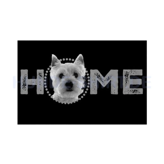 Fußmatte "Westie - HOME-Edition" Weiß – hunde-shirt.de