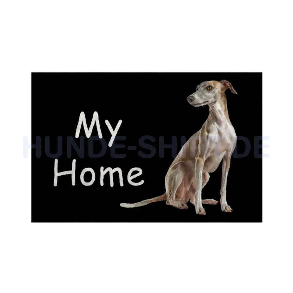 Fußmatte "Whippet - My Home" Weiß – hunde-shirt.de