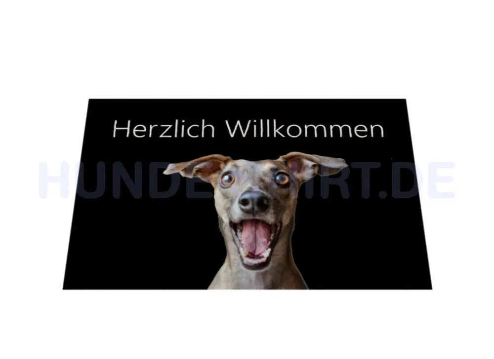 Fußmatte "Windspiel - Herzlich Willkommen" – hunde-shirt.de