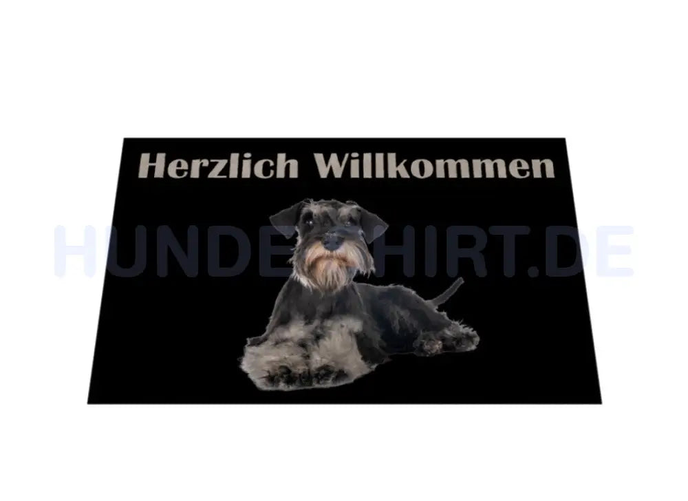 Fußmatte "Zwergschnauzer liegend" – hunde-shirt.de