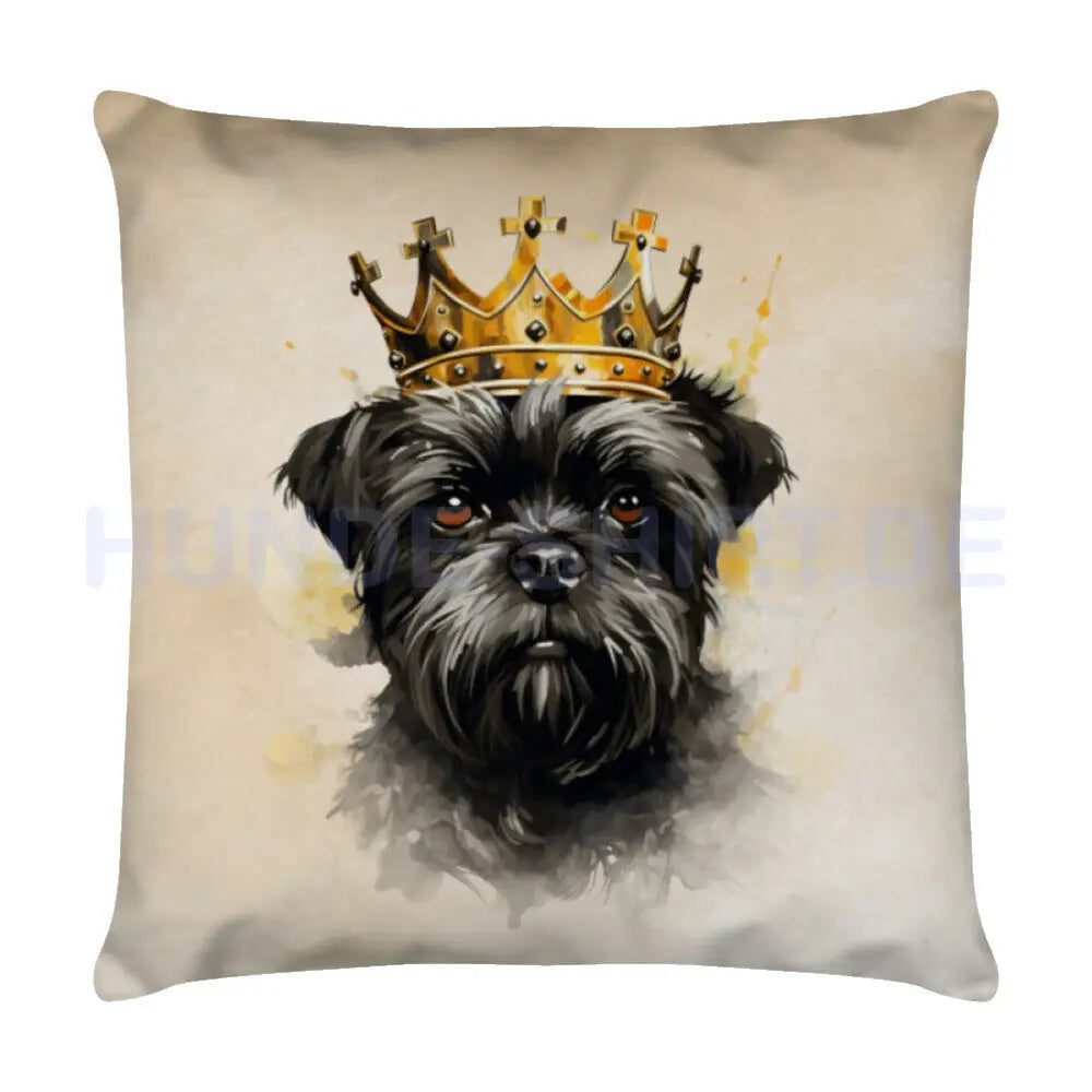 Kissen "Affenpinscher King" Weiß – hunde-shirt.de