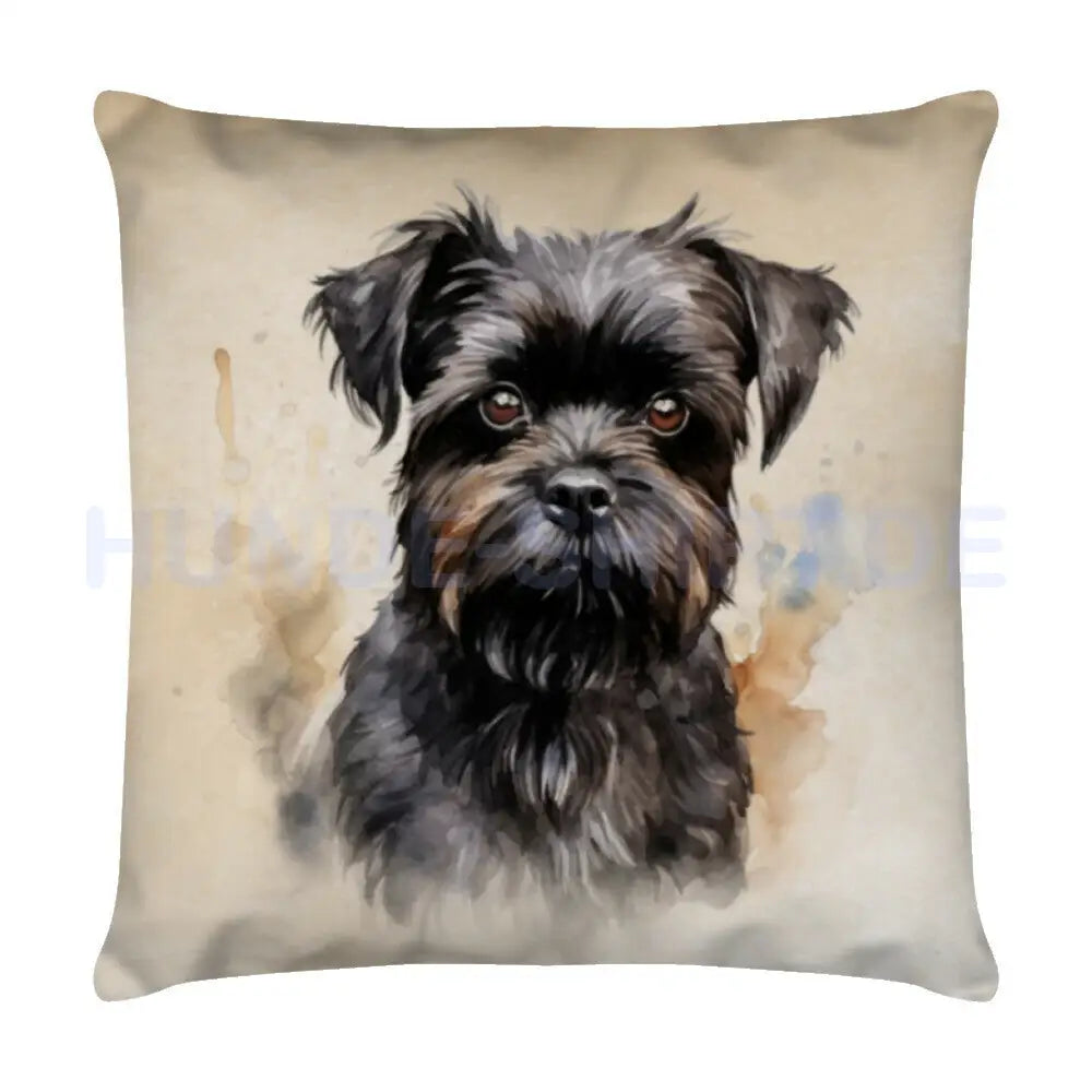 Kissen "Affenpinscher Portrait" Weiß – hunde-shirt.de