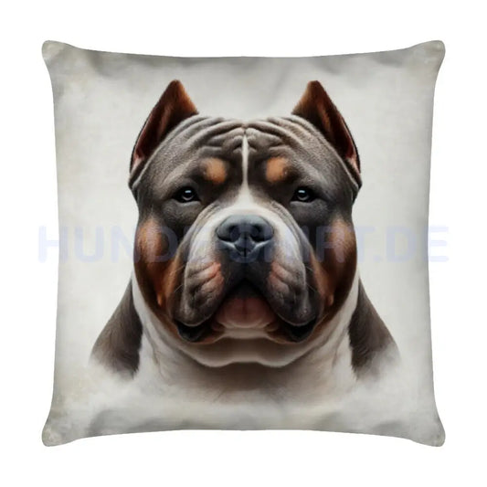 Kissen "American Bully XL / XXL - Relax" Weiß – hunde-shirt.de