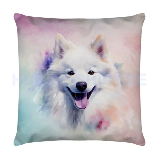 Kissen "American Eskimo - Polar" Weiß – hunde-shirt.de