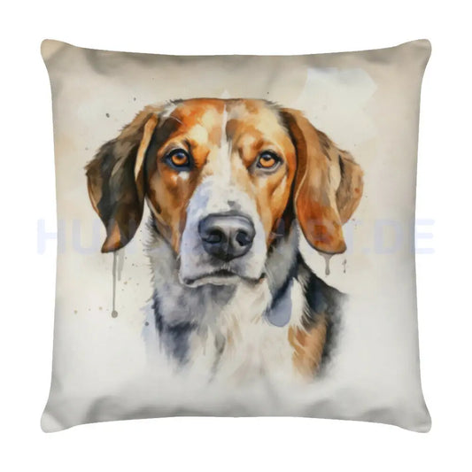 Kissen "American Foxhound Portrait" Weiß – hunde-shirt.de