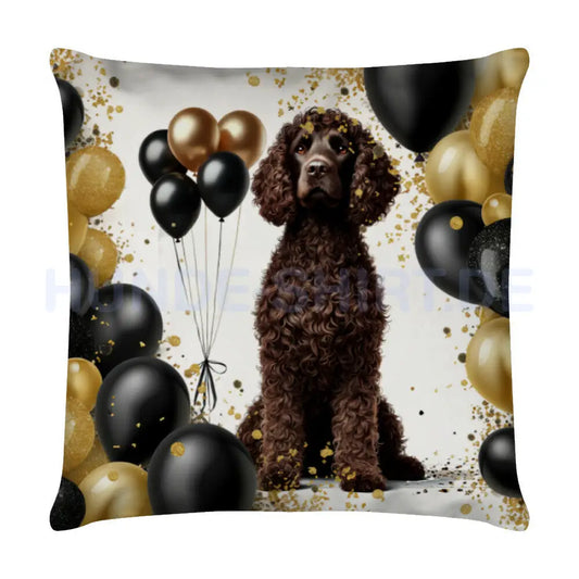 Kissen "American Water Spaniel - Geburtstag" Weiß – hunde-shirt.de