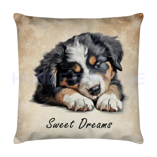 Kissen "Appenzeller Sennenhund - Sweet Dreams" Weiß – hunde-shirt.de