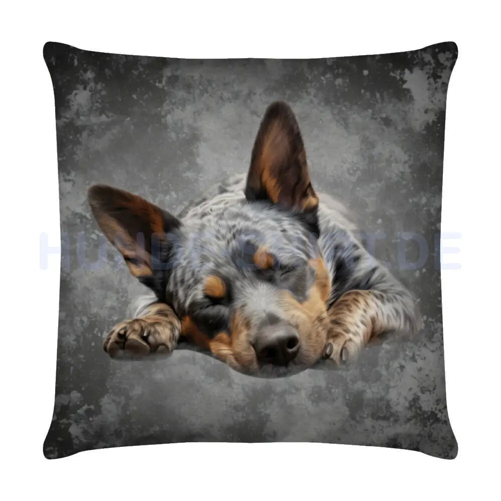 Kissen "Australian Cattle Dog - Pause" Weiß – hunde-shirt.de