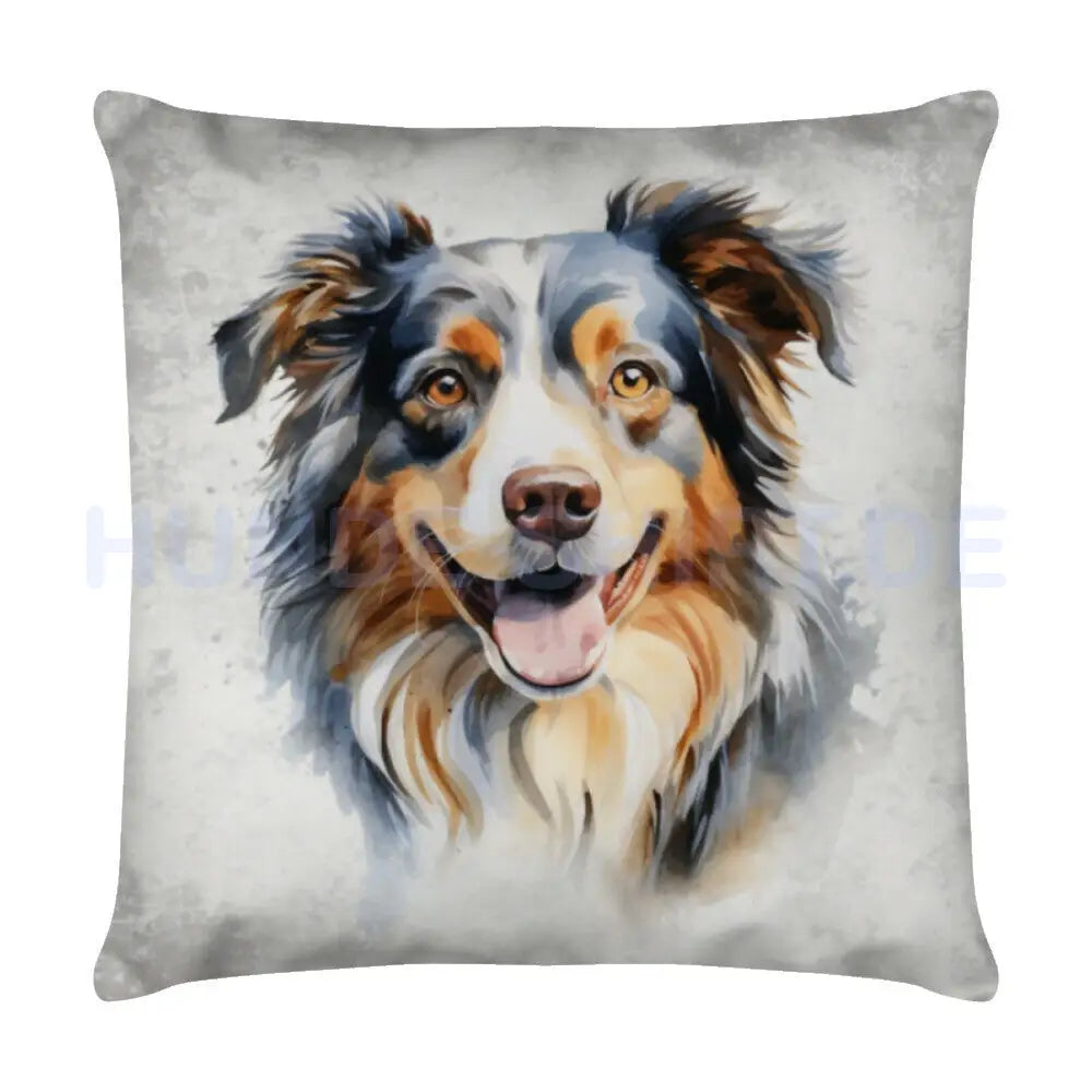 Kissen "Australian Shepherd - Joy" Weiß – hunde-shirt.de