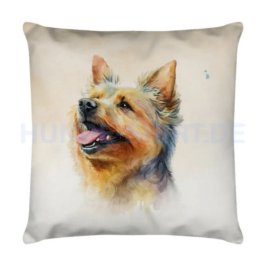 Kissen "Australian Terrier Portrait" Weiß – hunde-shirt.de