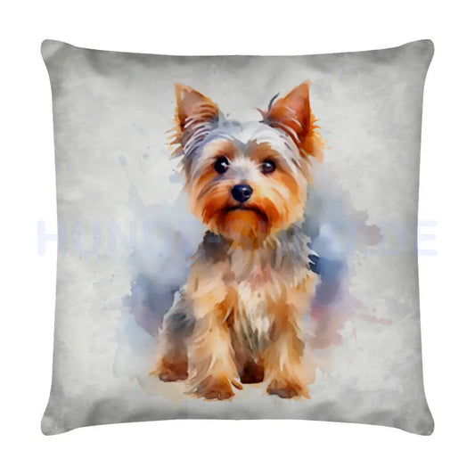 Kissen "Australian Terrier - Sitz" Weiß – hunde-shirt.de