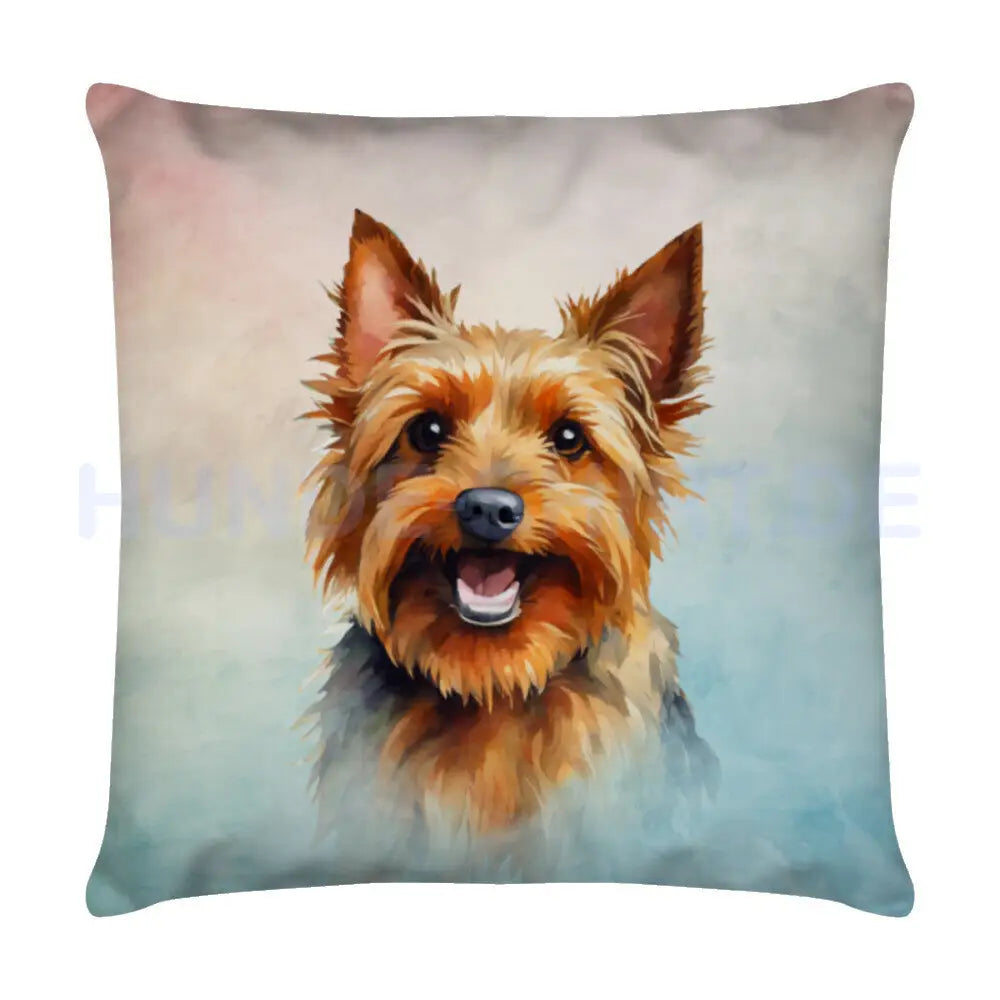 Kissen "Australian Terrier Smile" Weiß – hunde-shirt.de