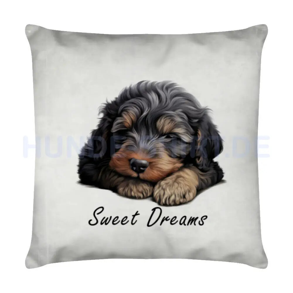 Kissen "Barbet - Sweet Dreams" Weiß – hunde-shirt.de