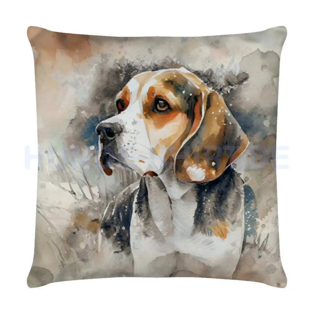 Kissen "Beagle" Weiß – hunde-shirt.de