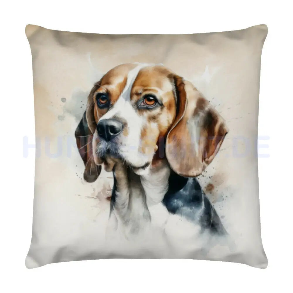 Kissen "Beagle Portrait" Weiß – hunde-shirt.de