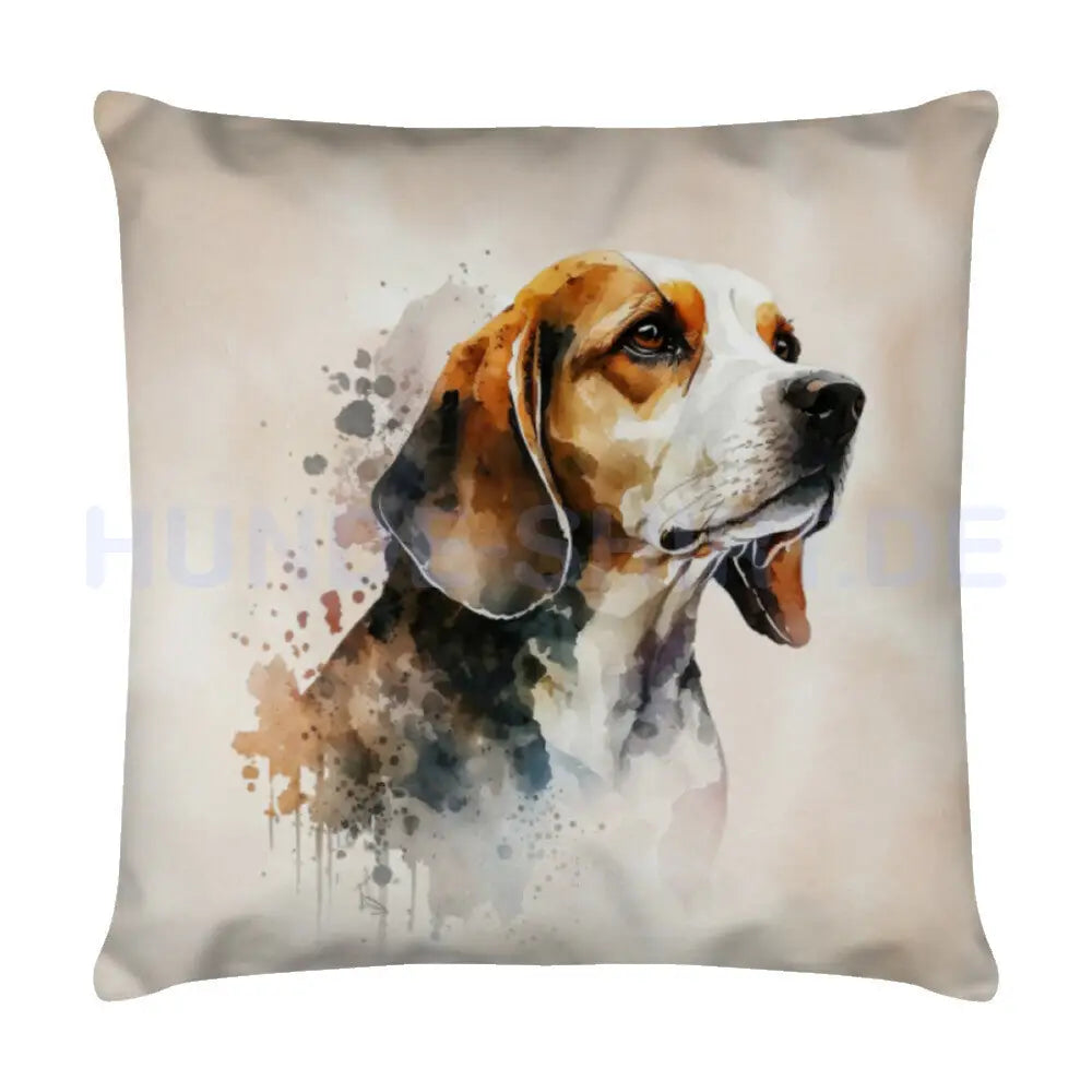 Kissen "Beagle Watch" Weiß – hunde-shirt.de