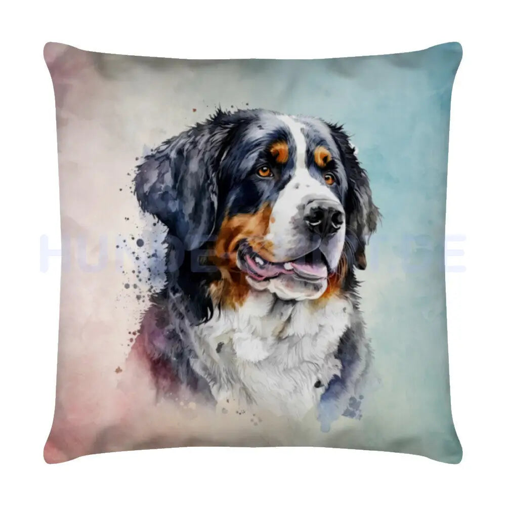 Kissen "Berner Sennenhund Portrait" Weiß – hunde-shirt.de