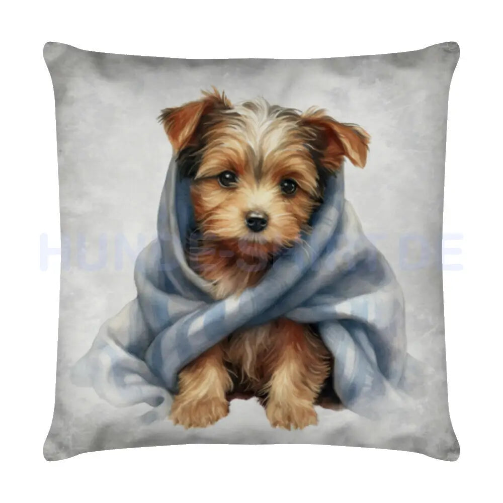 Kissen "Biewer Terrier - Kuscheln" Weiß – hunde-shirt.de