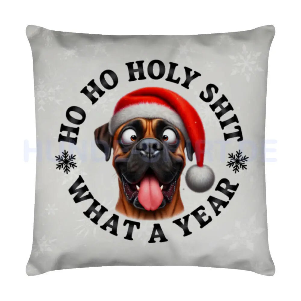 Kissen "Boerboel - HO HO..." Weiß – hunde-shirt.de