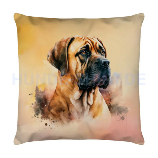 Kissen "Boerboel Portrait" Weiß – hunde-shirt.de