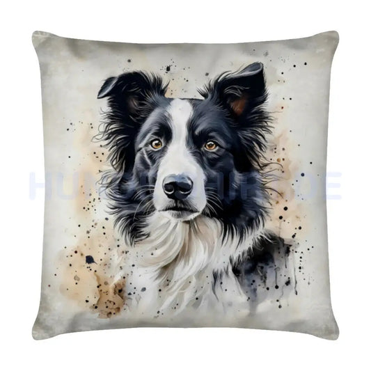 Kissen "Border Collie - Spot" Weiß – hunde-shirt.de