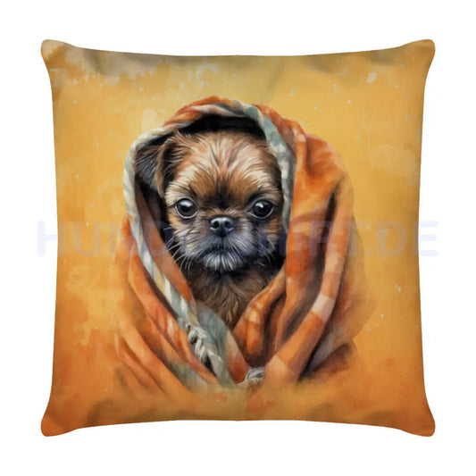 Kissen "Brüsseler Griffon - Cute" Weiß – hunde-shirt.de