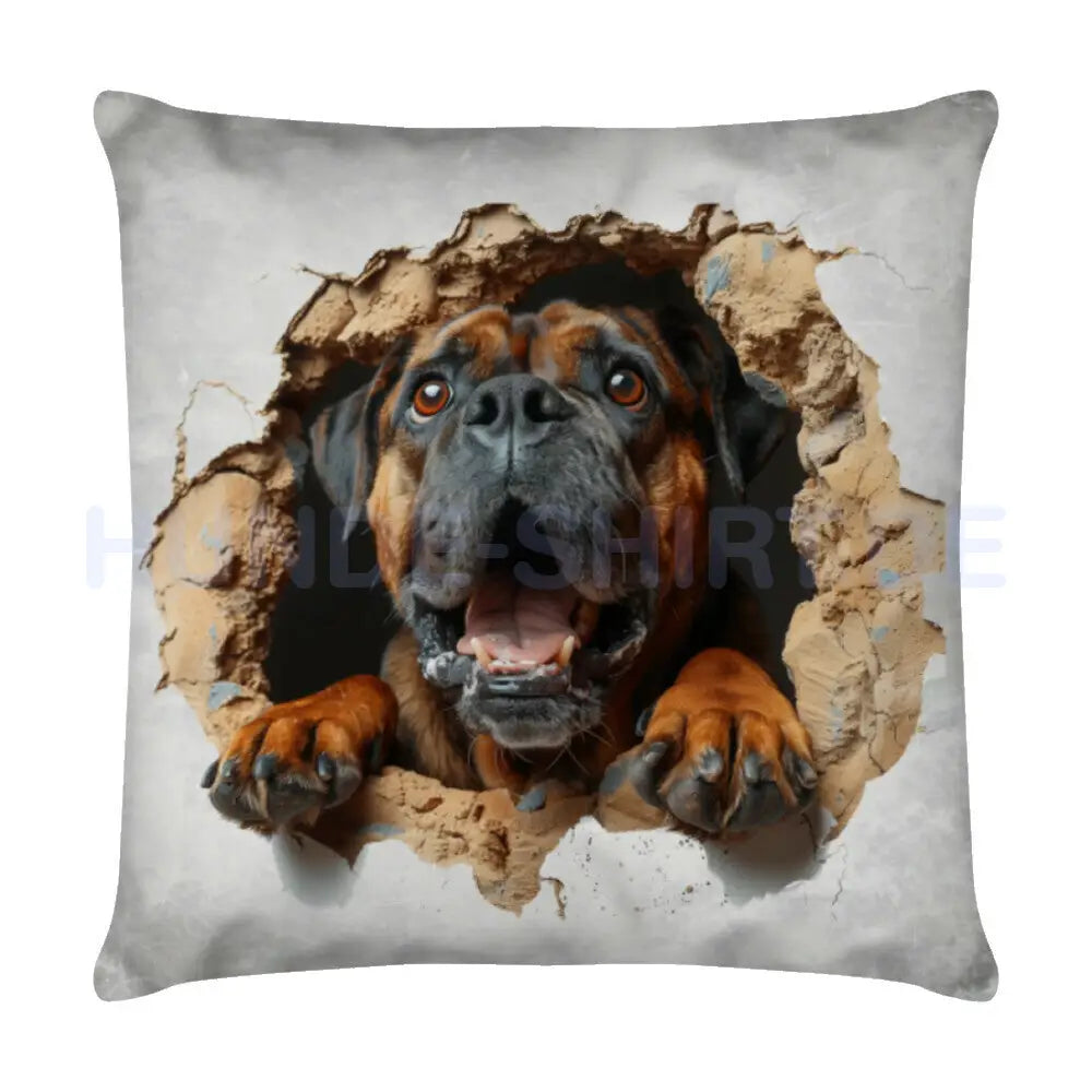 Kissen "Bullmastiff - Look" Weiß – hunde-shirt.de