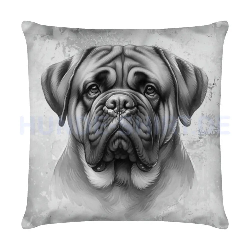 Kissen "Bullmastiff - Portrait" Weiß – hunde-shirt.de