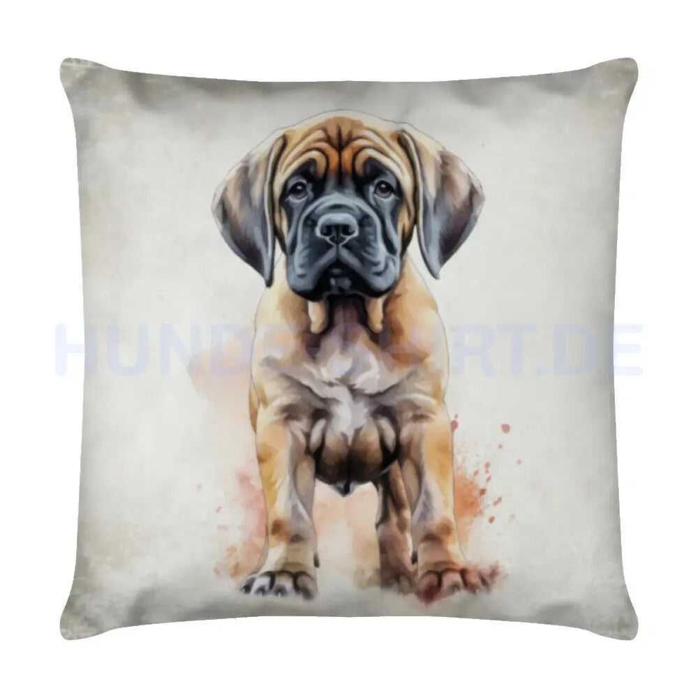 Kissen "Bullmastiff - Puppy" Weiß – hunde-shirt.de