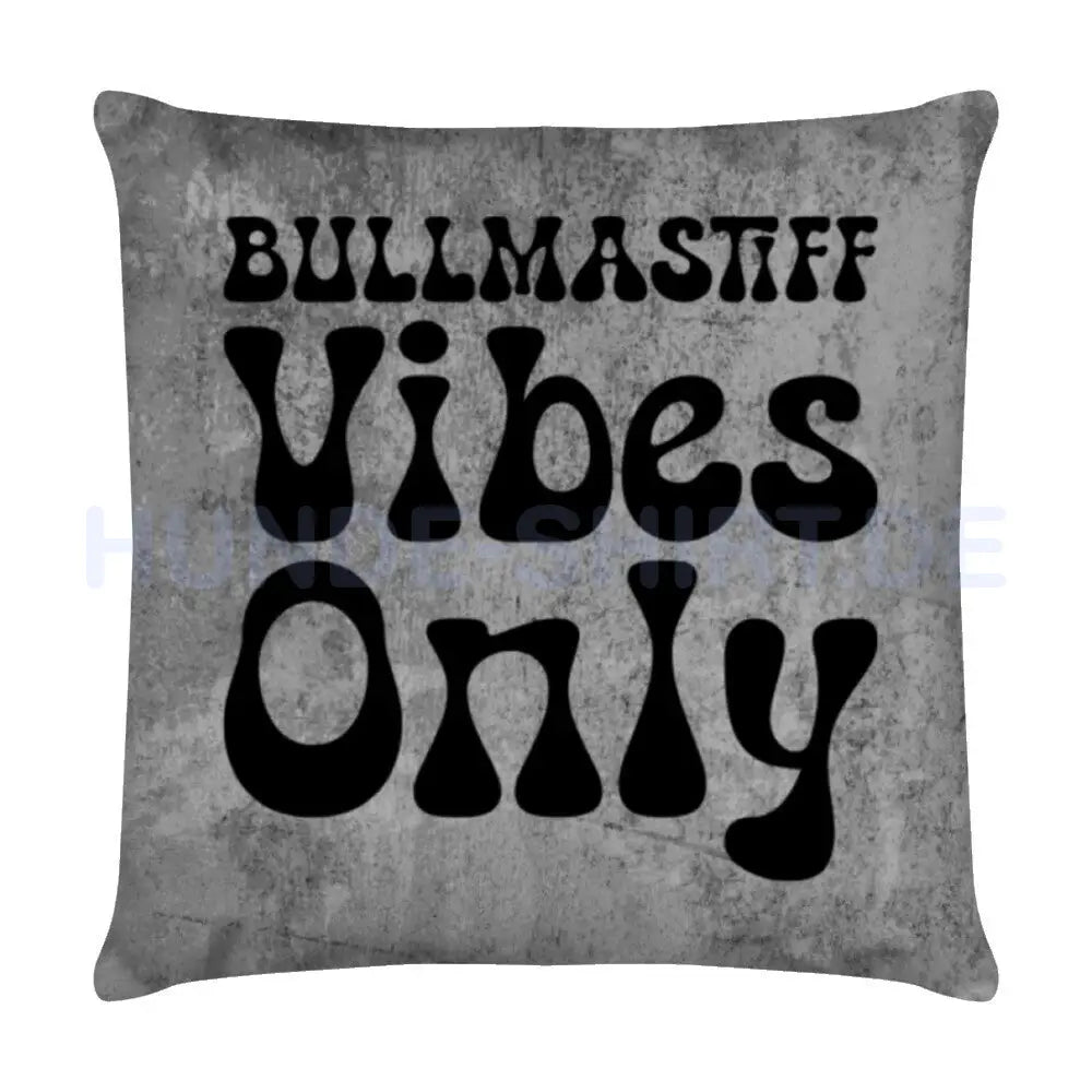 Kissen "Bullmastiff - Vibes only" Weiß – hunde-shirt.de