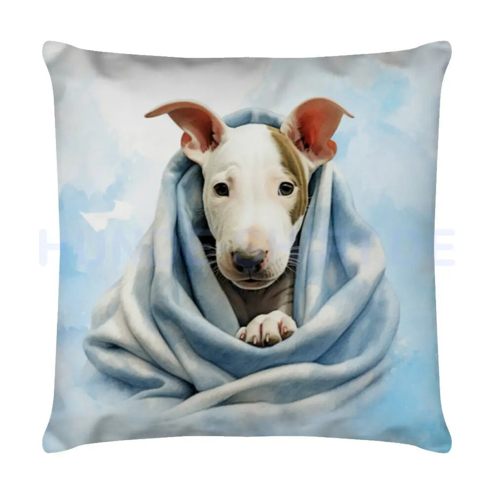 Kissen "Bullterrier - Puppy" Weiß – hunde-shirt.de