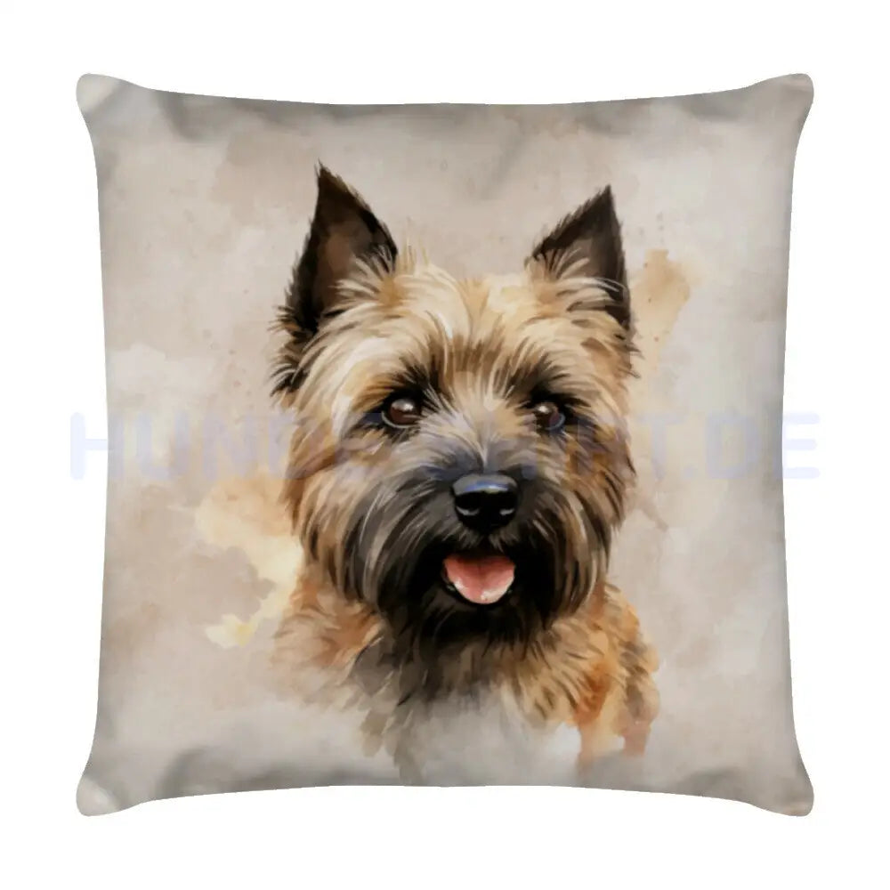 Kissen "Cairn Terrier Beige" Weiß – hunde-shirt.de