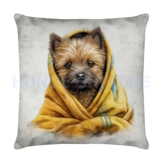 Kissen "Cairn Terrier - Kuscheln" Weiß – hunde-shirt.de