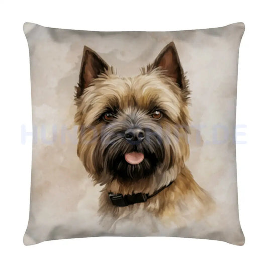 Kissen "Cairn Terrier Portrait sweet" Weiß – hunde-shirt.de