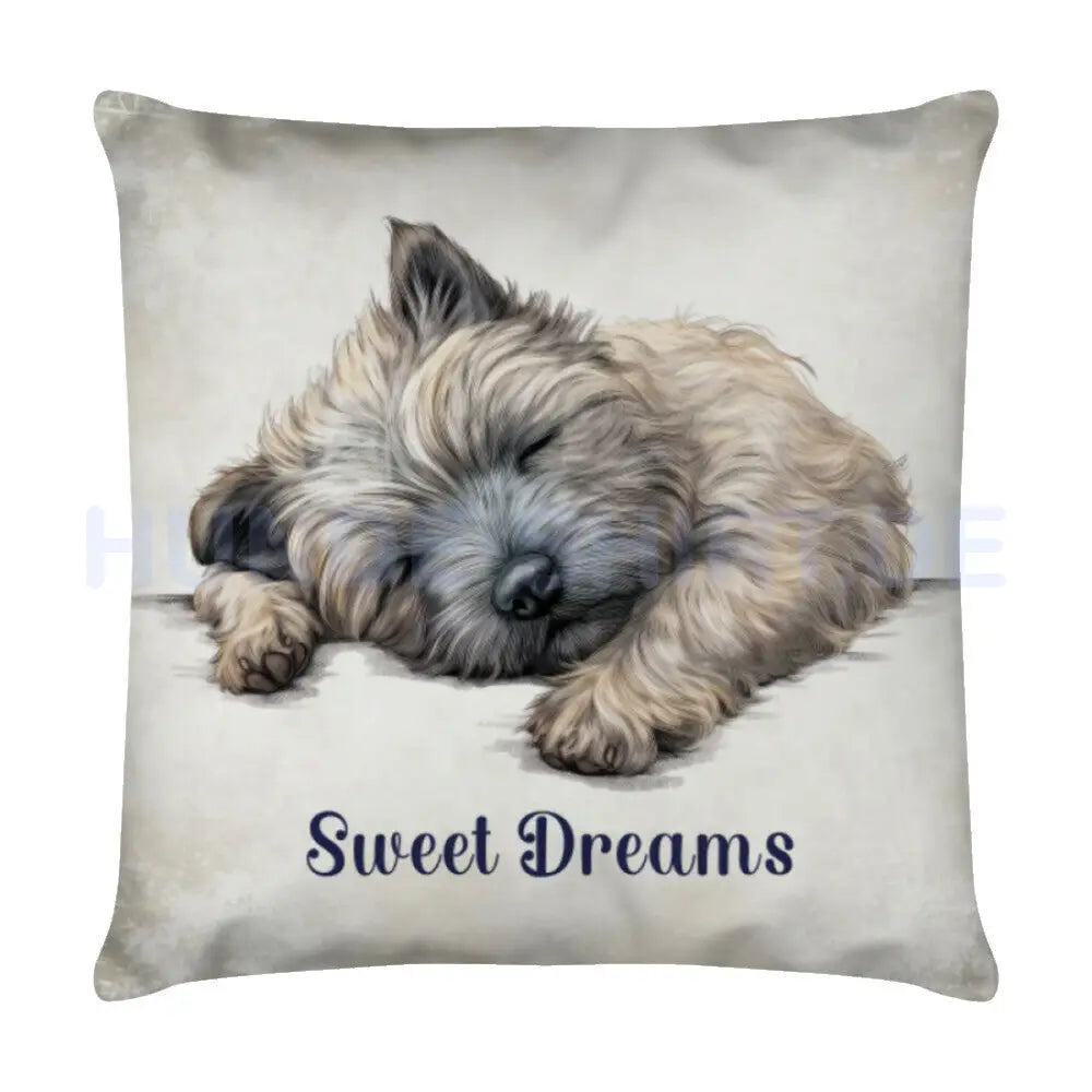 Kissen "Cairn Terrier - Sweet Dreams" Weiß – hunde-shirt.de