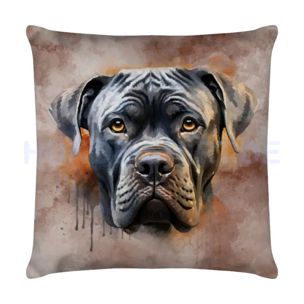 Kissen "Cane Corso dunkel Portrait" Weiß – hunde-shirt.de